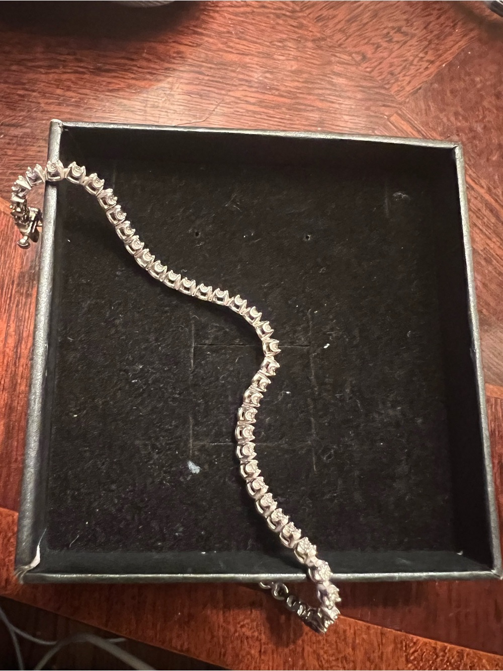 Silver Crystal Diamond Tennis Bracelet - Women Jewelry